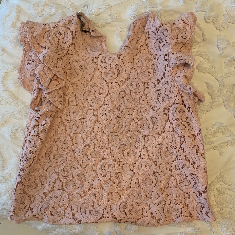Zara pink lace shirt